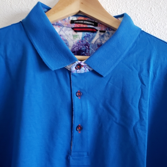 Nwt Esabel C Mens Blue Shortsleeve Polo - Picture 9 of 14